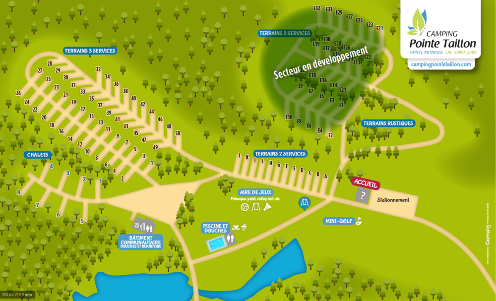 Services disponibles Camping PointeTaillon